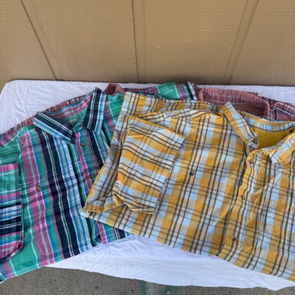 Kingsize Mens Button up Shirts Short Sleeve 4XL TALL LOT 4 - Picture 1 of 9